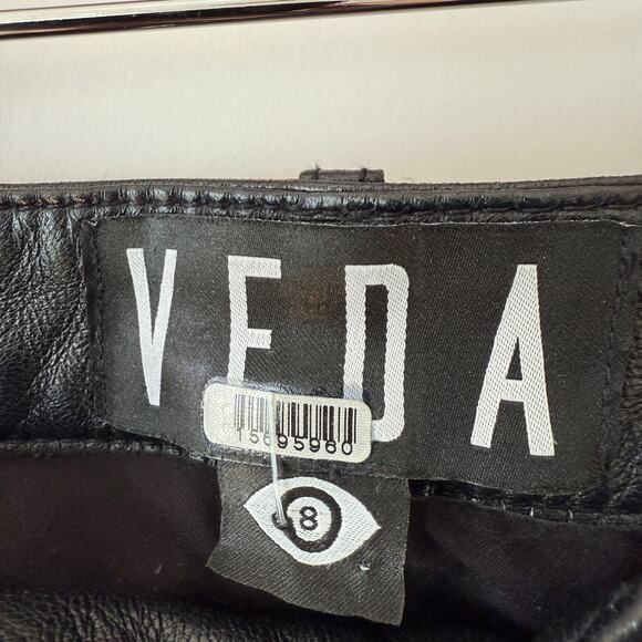 Veda Womens Leather Pants Black Size 8 - Picture 9 of 12